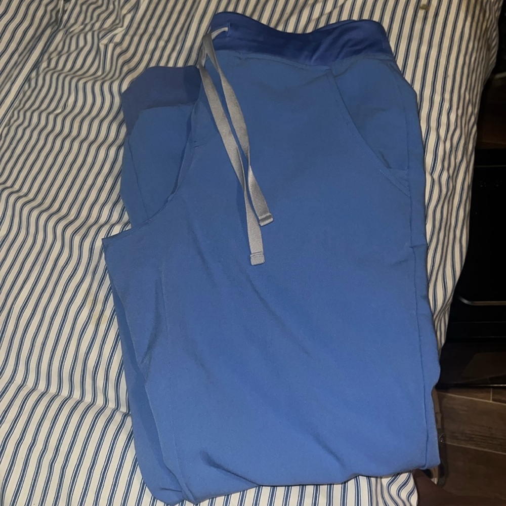 Figs Ceil Blue Jogger Scrub Bottoms